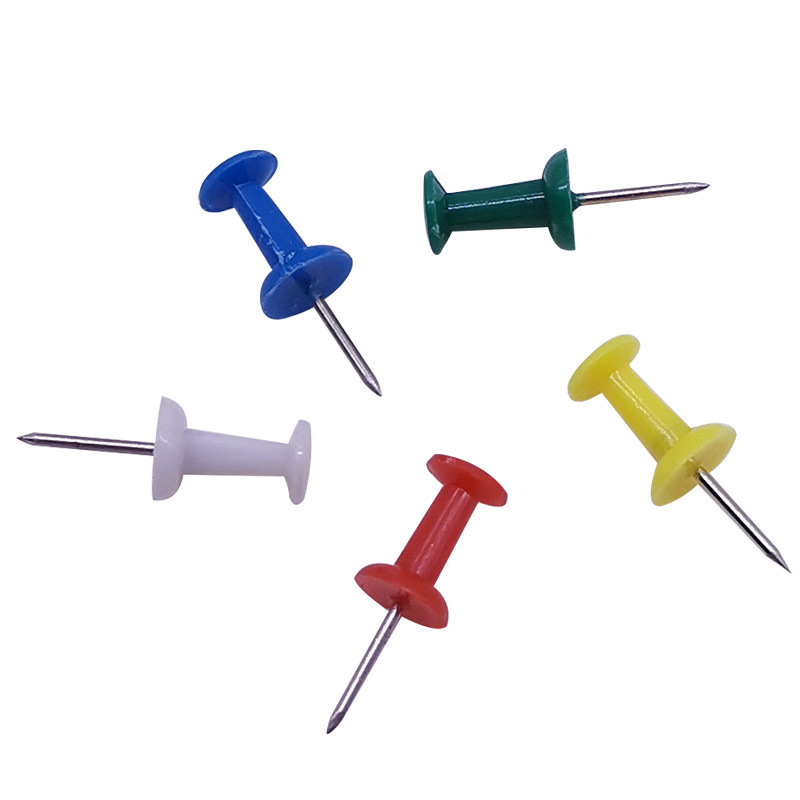 Five-Color mixed transparent color I-shaped office stationery Cork nail I-shaped nail diy drawing nail painting cork board