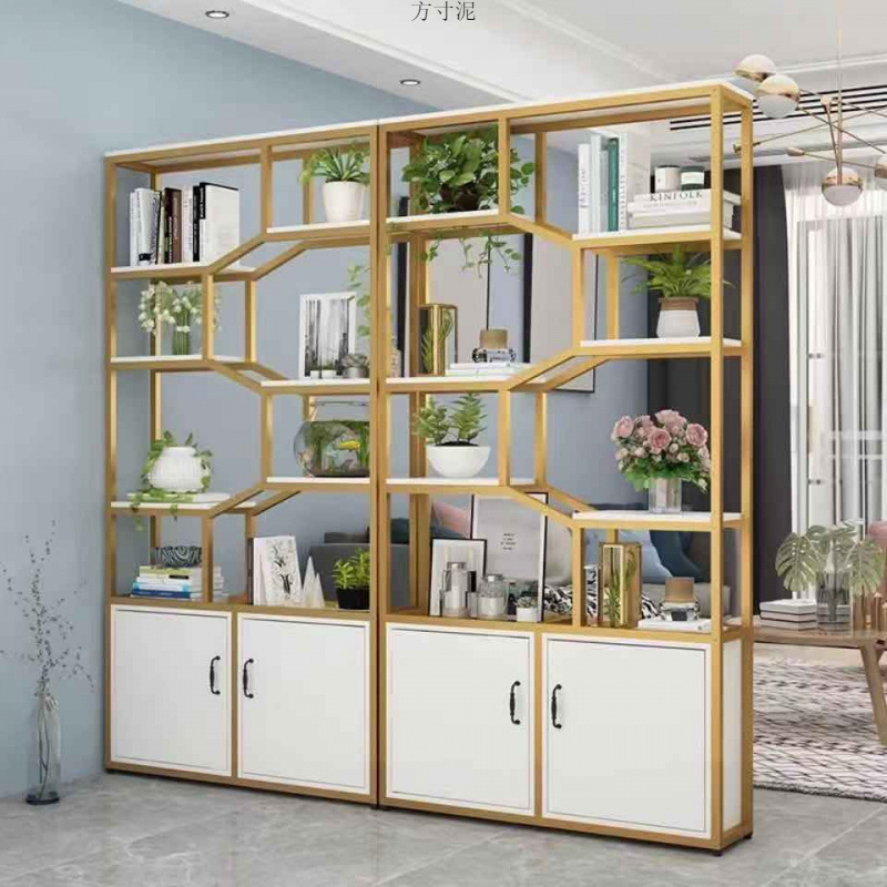 Strong Load-Bearing Iron Screen Office Partition Cabinet Living Room Storage Cabinet Display Cabinet Entrance Entrance Cabinet Wholesale
