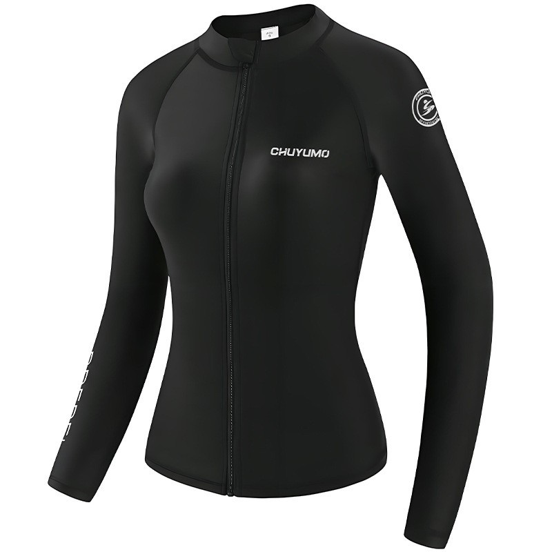 Diving Suit Korean Style Couple's Swimsuit Women's Top Quick-Drying Two-Piece Rash Guard Long-Sleeve Sun Protection Clothing Sports Fitness Surfing