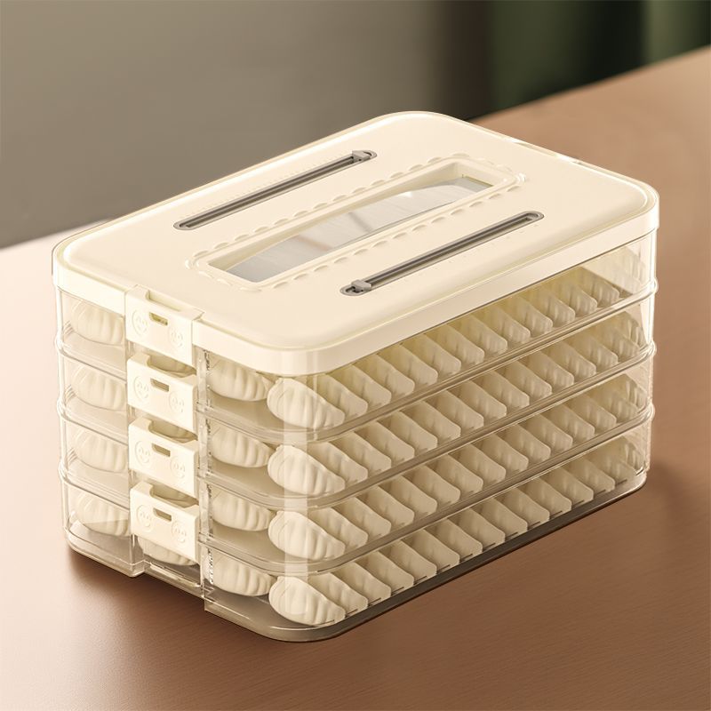 Anoxin frozen dumpling box multi-layer food grade sealed fresh dumpling wonton quick-frozen kitchen refrigerator storage box