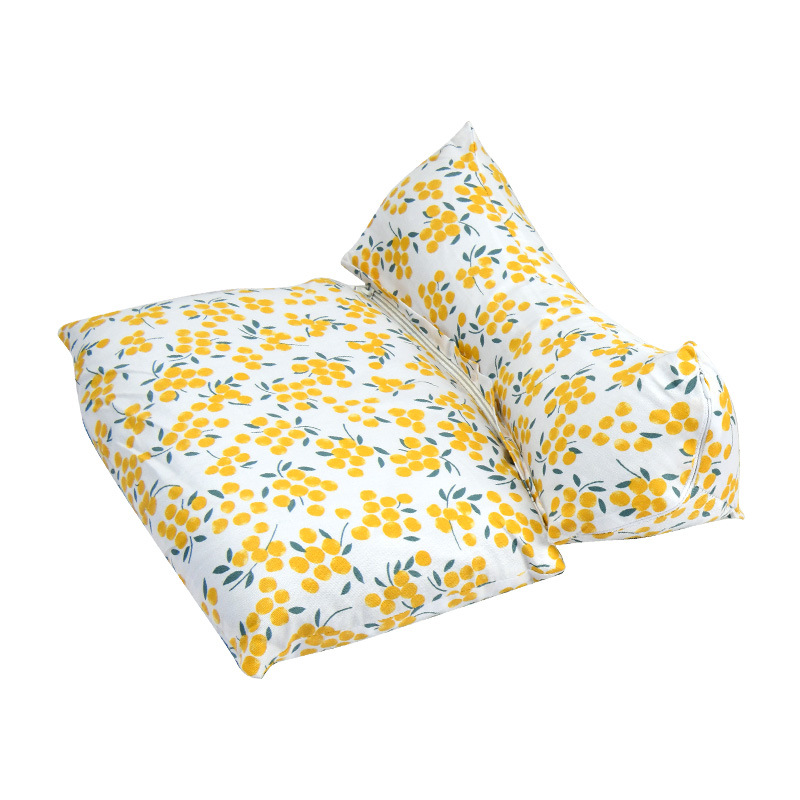 Whole Buckwheat Shell Pillow, Cervical Spine Sleeping Pillow Core, a Pair of Household Adult Cassia Seed Hard Pillows, Single Buckwheat Pillow