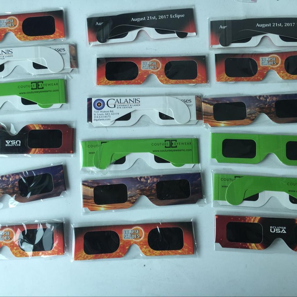 Разнообразные стили очков для солнечного затмения, сертифицированные ISO