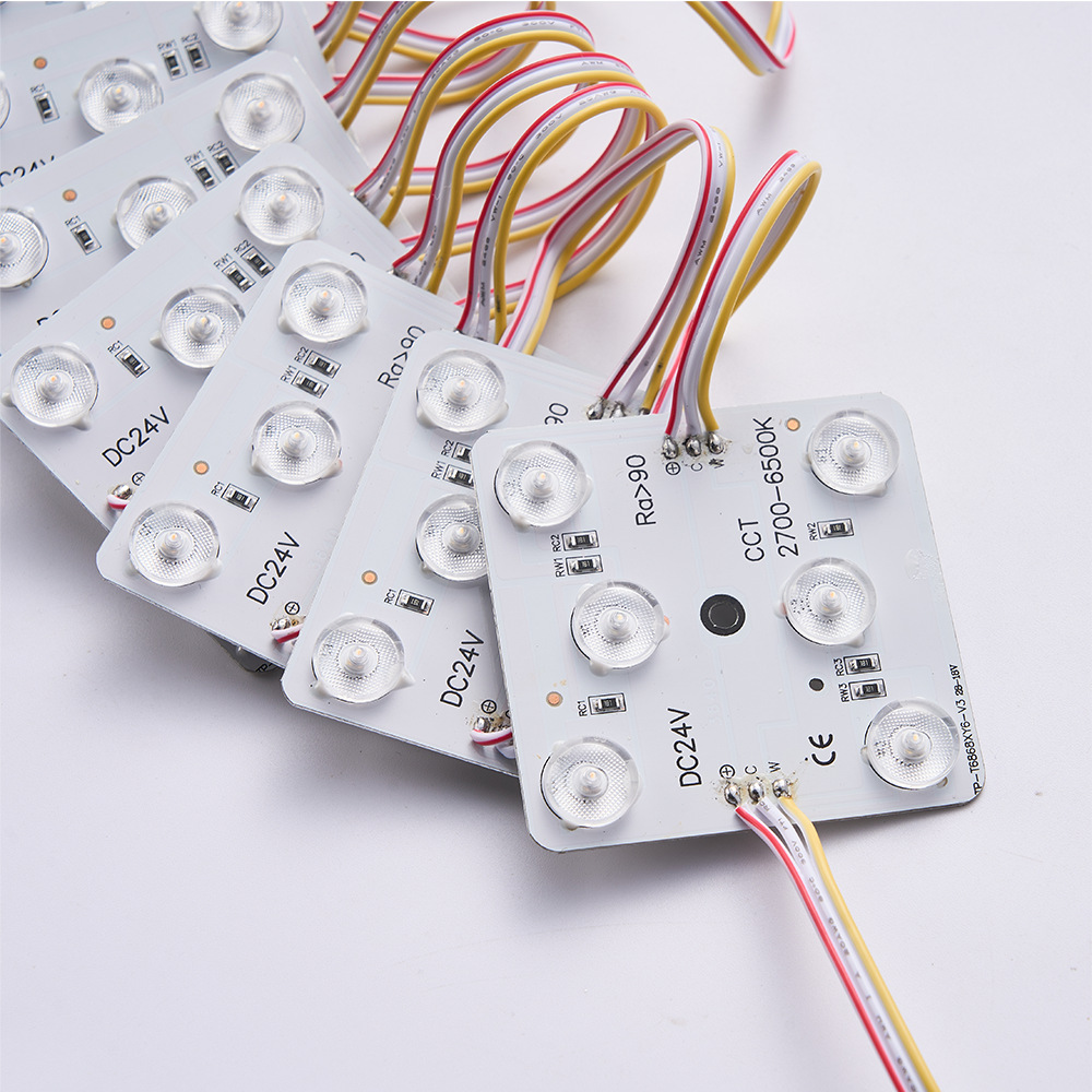 Led Two-Color Block Light 24V High Cri Diffuse Reflection Dimming Color Advertising Light Box Soft Film Ceiling Module Light Source