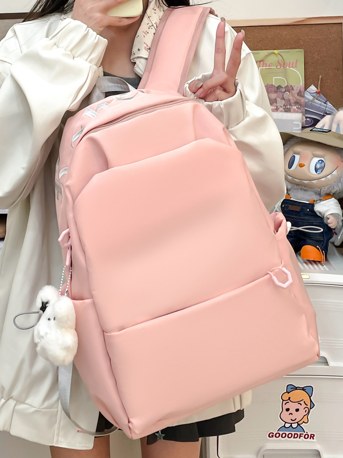School Bag Ins Niche Forest Style High-Looking Primary School Girl Backpack Large Capacity Versatile Lazy Style School Backpack