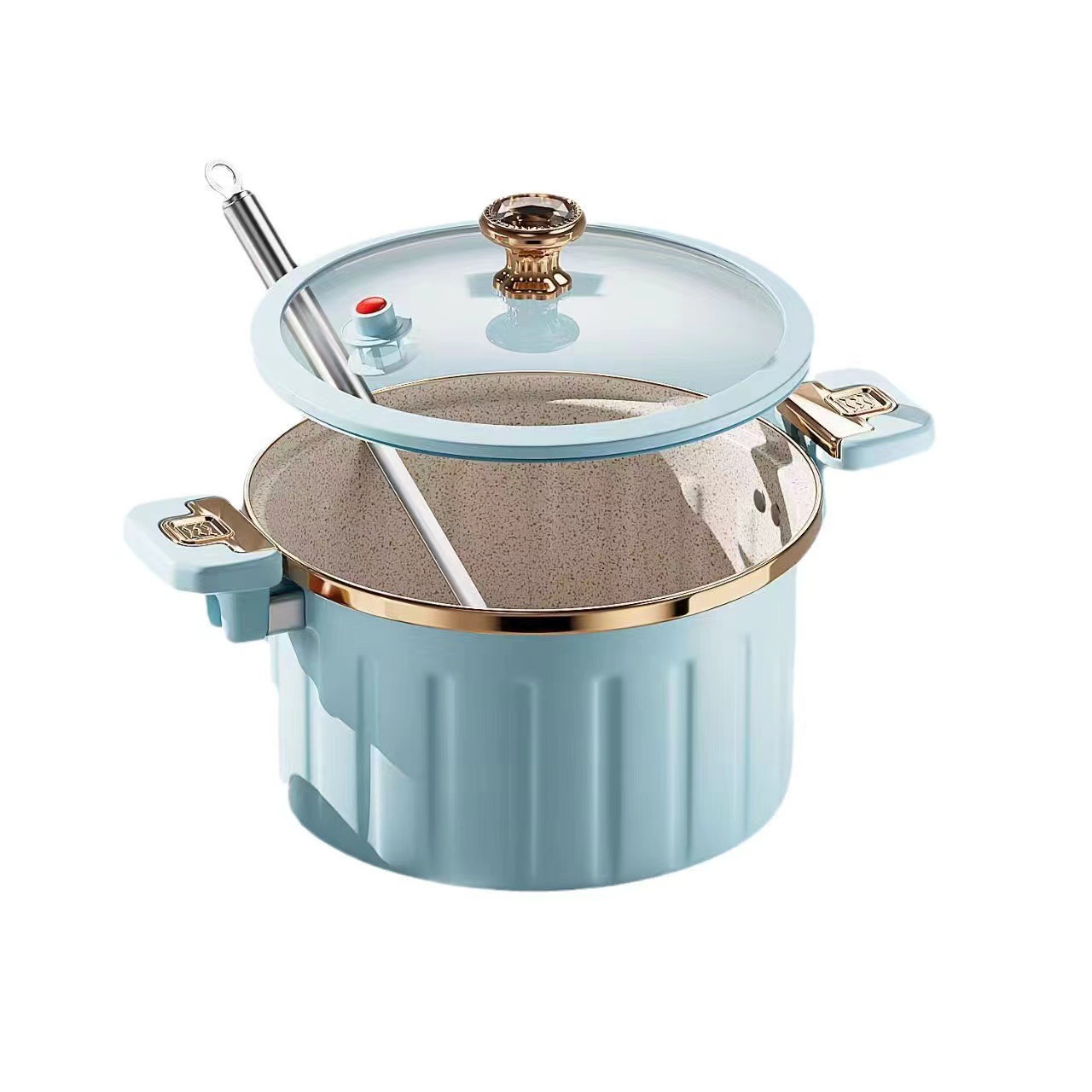Popular Roman enamel micro pressure pot large capacity stew soup pressure pot non-stick soup pot household binaural cooking pot