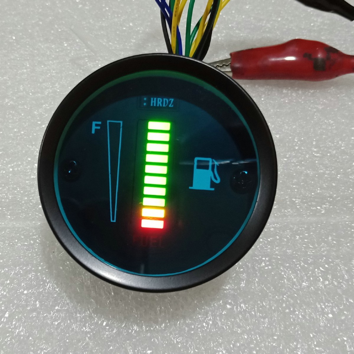 Модифицированный прибор для автомобилей и мотоциклов, железный корпус, LED-дисплей, прямой бар, указатель масла, 12V, зеленый дисплей