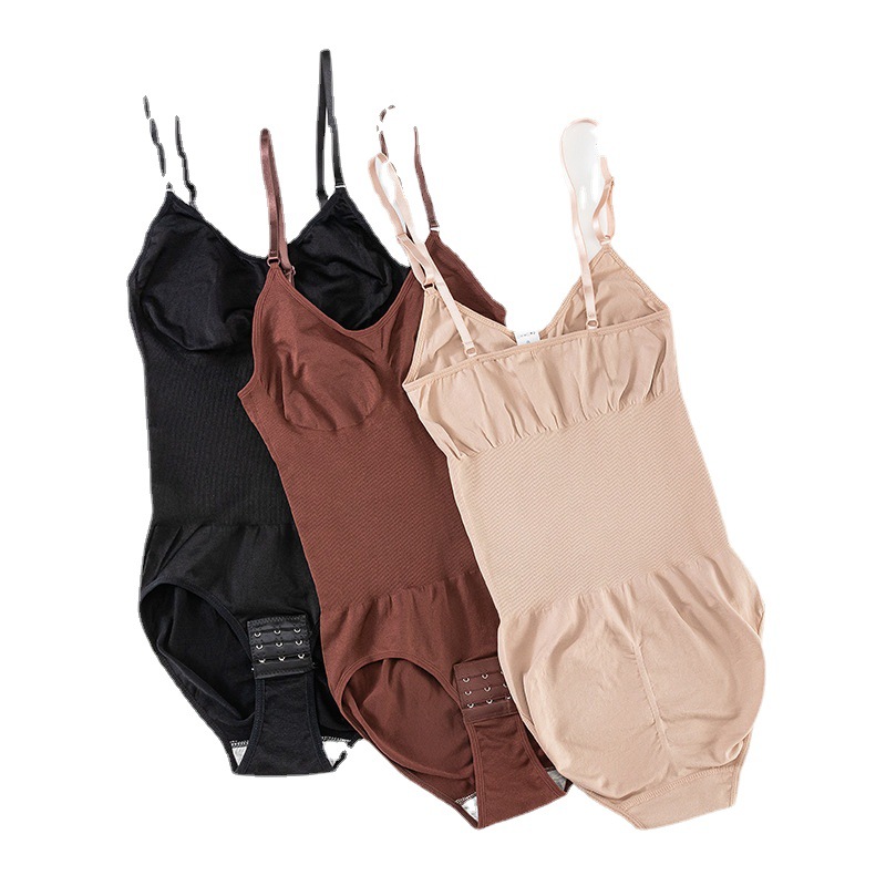 Cross-border One-piece Shaping Clothes Women's Abdominal Pants Open-piece Hip Shaping Sling Underwear Elastic Belly Body-fitting Puff