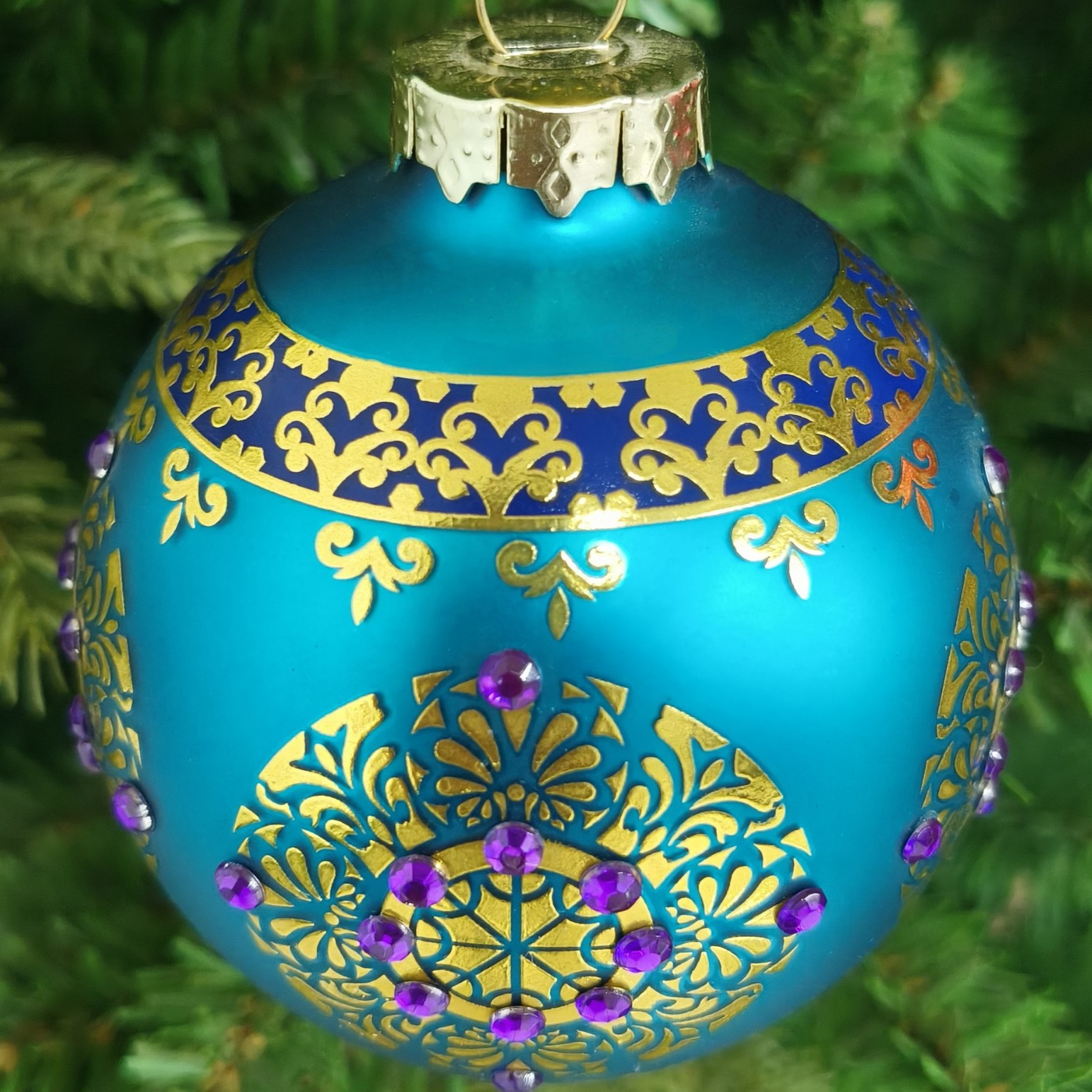 Cross-border new Christmas ball cover hardware torus cap cover Christmas pendant hardware cover plated gold cover