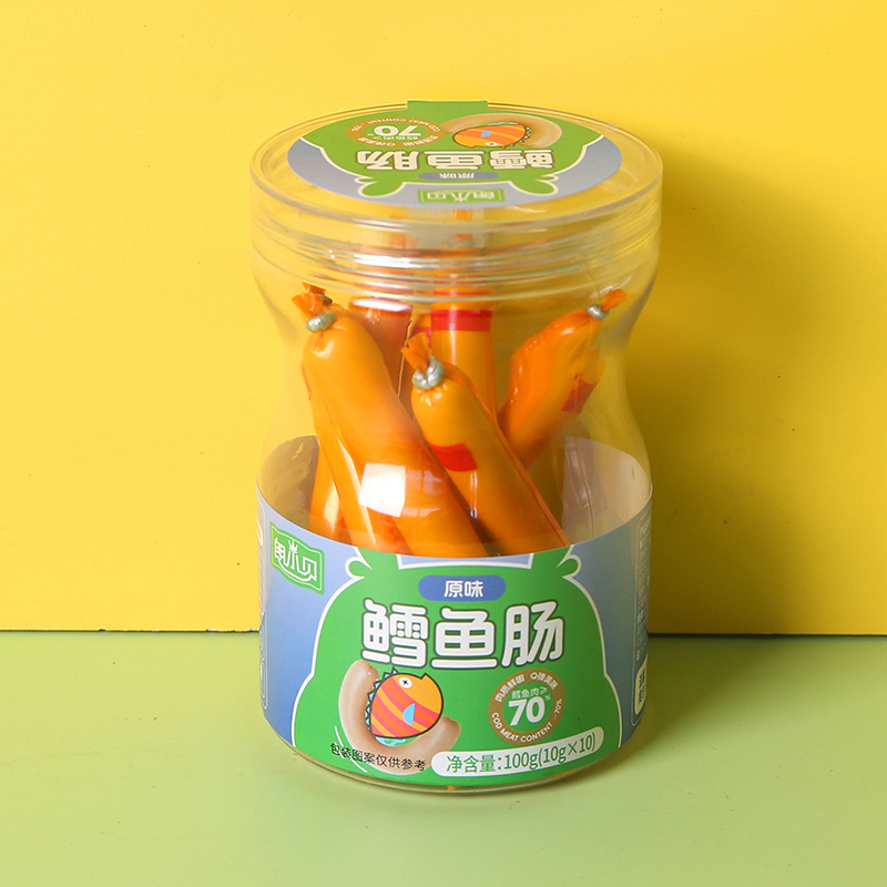 Lang Xiaobei Cod Sausage Kidsren's Snacks Fish Sausage Deep-Sea Ready-To-Eat Canned Casual and Healthy Kidsren's Snacks