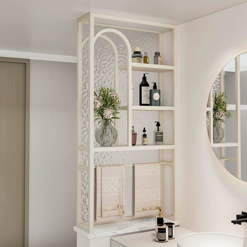 Modern Simple Cream Style Toilet Washing Table Dry and Wet Area Bedroom Storage Rack Half Wall Screen Partition Cabinet Mengnuo