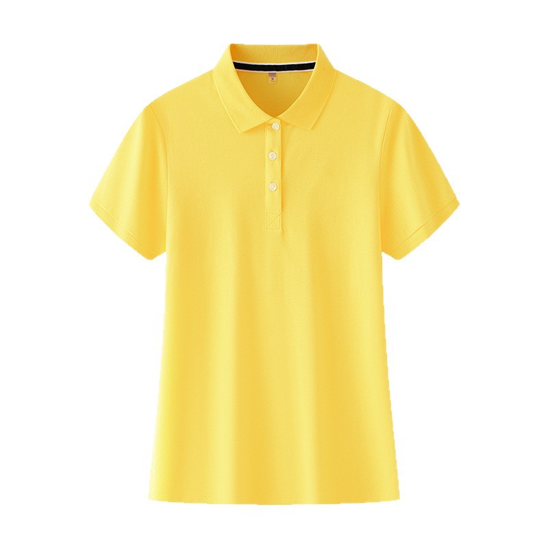 2025 Polo Shirt Short-Sleeved Women's Korean Style Lapel Slimming Look Summer Group Lapel T-Shirt Cultural Shirt Work Clothes