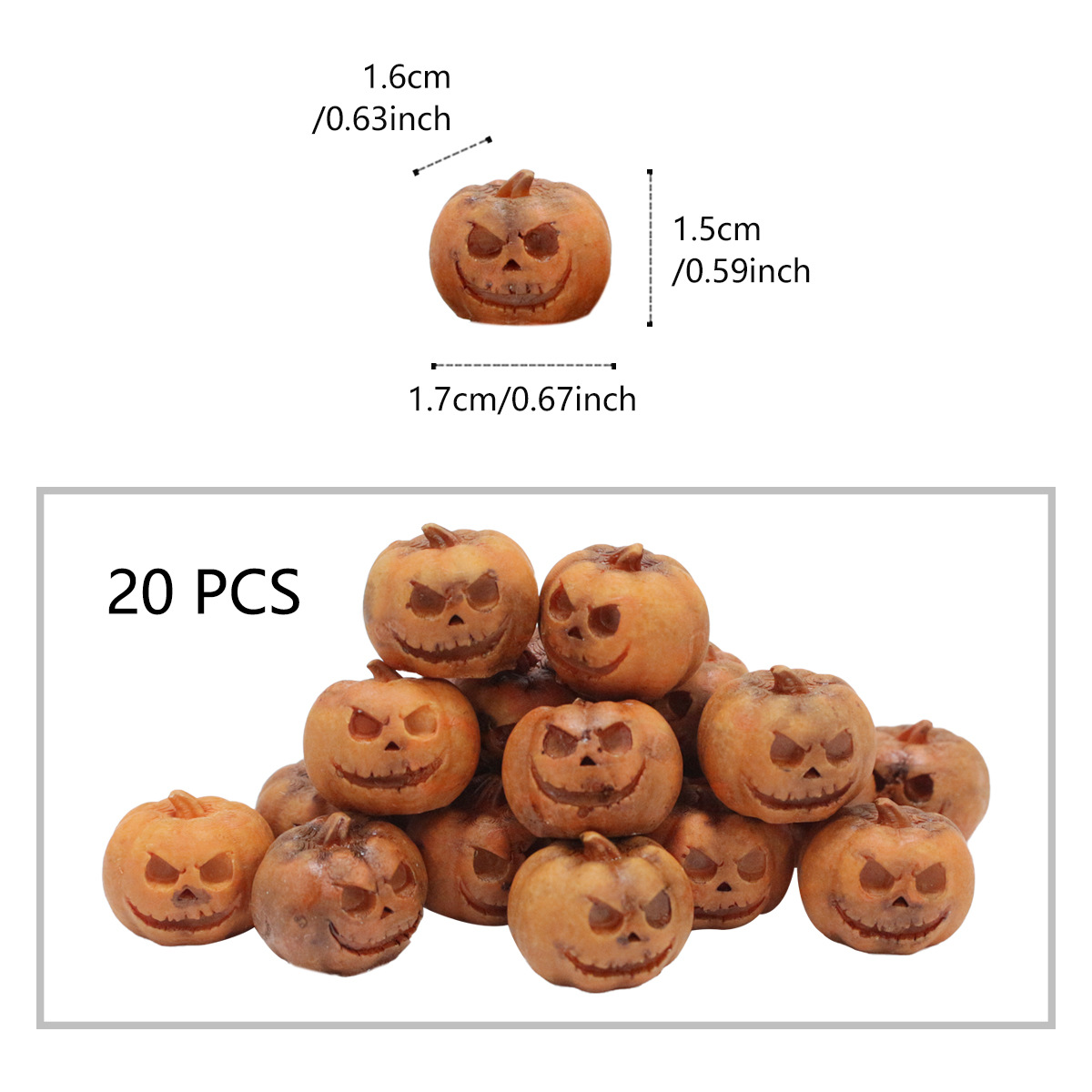 Halloween small pumpkin resin potted plant ornaments cute mini pumpkin horror atmosphere small ornaments in stock wholesale