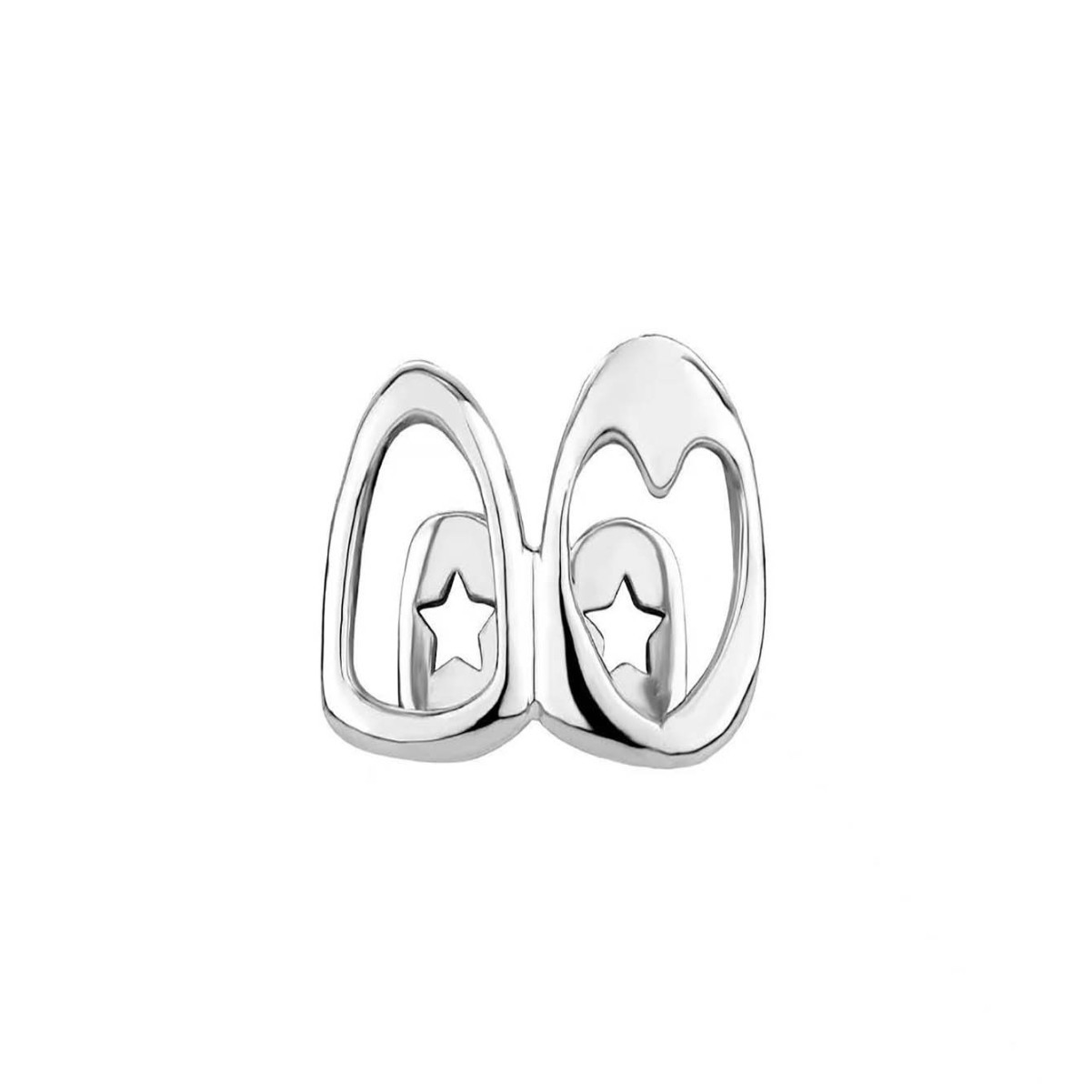 Europe and the United States new cross-border hollow love double braces everyday out of the street cool smooth gold teeth hip-hop braces