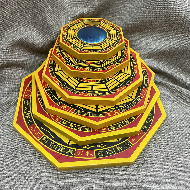 Factory supply 8 inch Four Seasons convex concave color Bagua compass Bagua pendant concave mirror convex mirror crafts