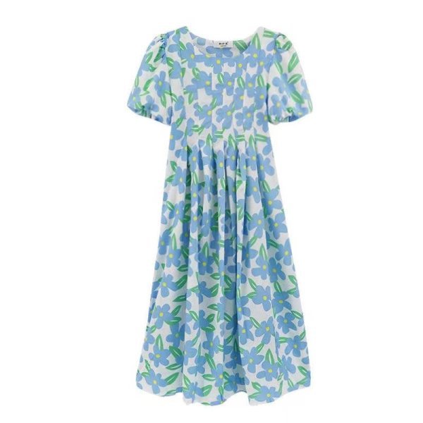 Fresh maternity dress summer Korean style loose fashionable mom French printed doll for pregnant women dress summer outing