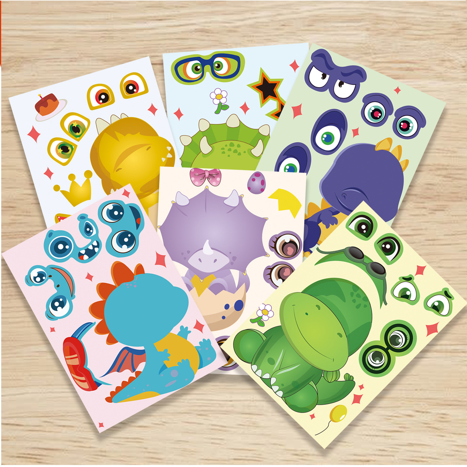 Creative Stickers Guka Sticker Book Adhesive Postcard Cute Cartoon Animation Image Design