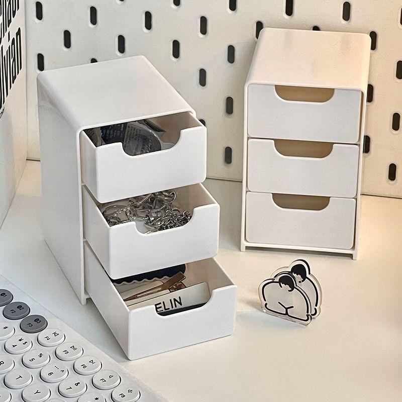 Small Drawer Storage Box Mini Small Storage Box Furniture Office Finishing Artifact Lipstick Drawer Cosmetics