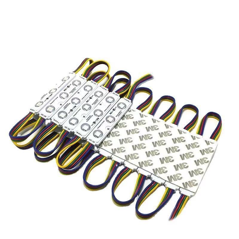 5050 three-lamp waterproof colorful color changing module LED injection module low-voltage RGB signboard luminous word module