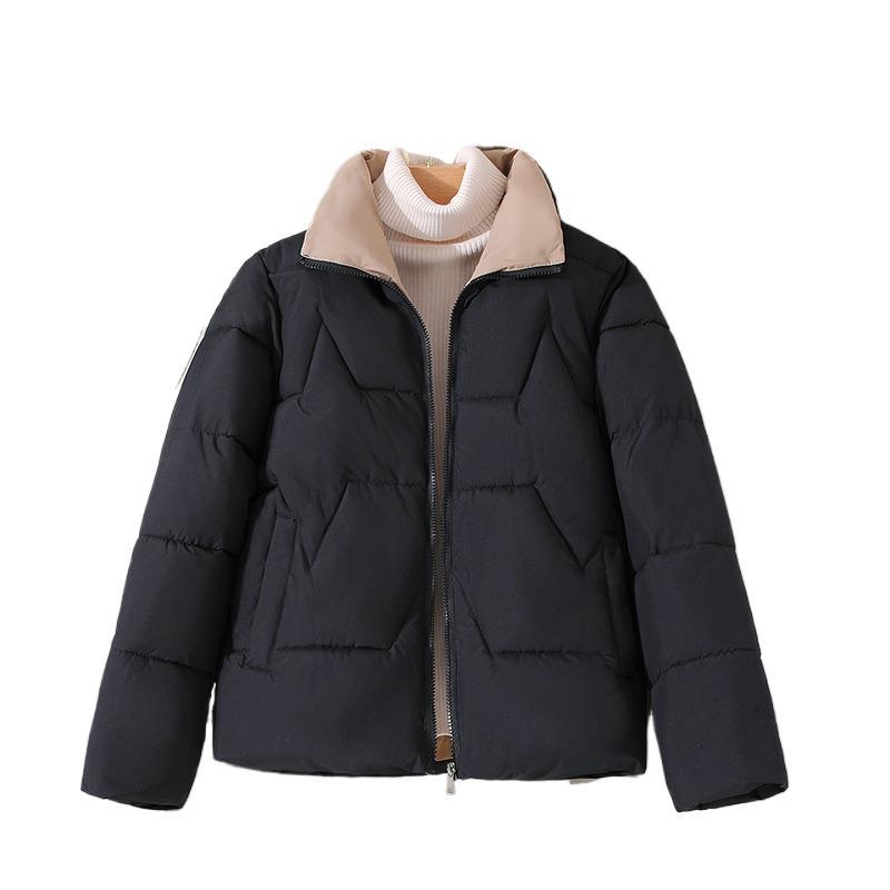 2024 autumn and winter new short cotton-padded jacket women's fashion plus size small cotton-padded coat padded loose collar coat women