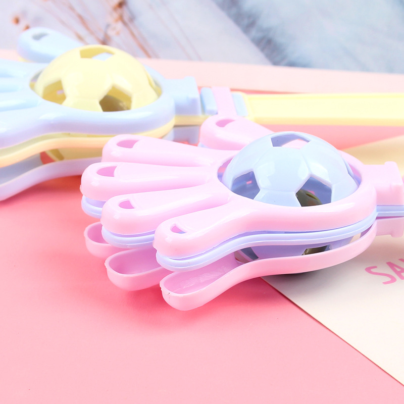 Hand-cranked Bell baby puzzle Bell baby soothing grip training toy hand-held musical instrument clap Palm clap
