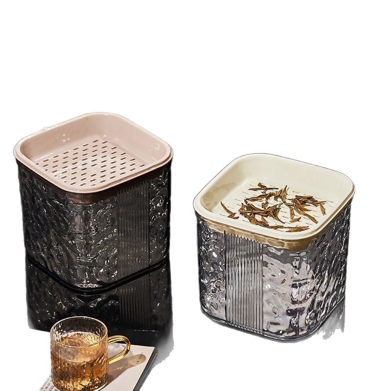 Light Luxury Desktop Tea Bucket small size Waste Bucket Tea Dregs Tank Tea Filter Tea Dregs Leaching Bucket Office Trash Bin