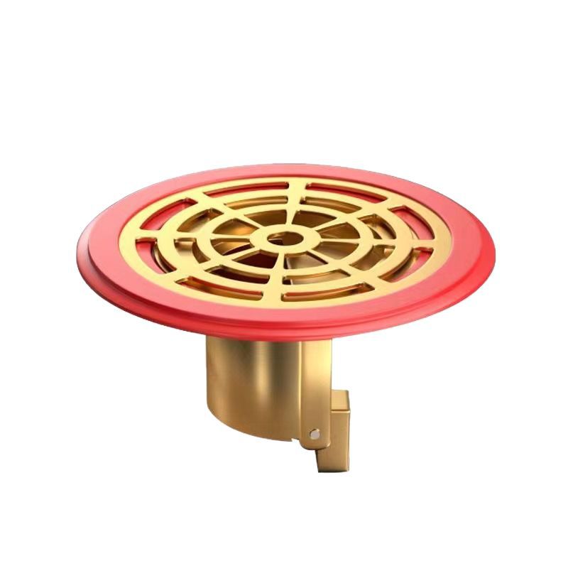 Brass Anti-odor Floor Drain Core, Universal Floor Drain Outlet, Vertical Drainage, Large Displacement with Hair Blocking Net, Anti-blocking, Insect-proof and Odor-proof