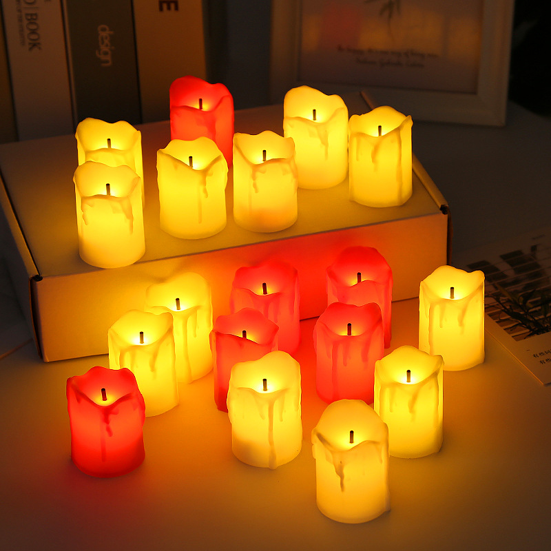 Wedding Led Digital Artificial Candle Light Holiday Dinner Bar Tearing Craft Birthday Candle Electric Candle Light Wholesale