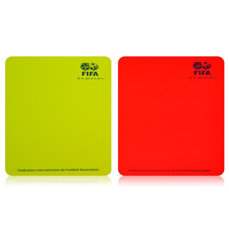 Hot sale paper and pen for football match red and yellow card referee special card glossy hard PVC referee red and yellow card
