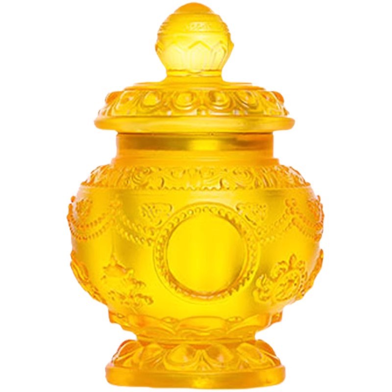 Dragon King Eight Jixiang Glazed Mani Treasure Bottle for Bottle God of Wealth for Lotus Treasure Bottle Xizang Decorative Supplies Ornaments