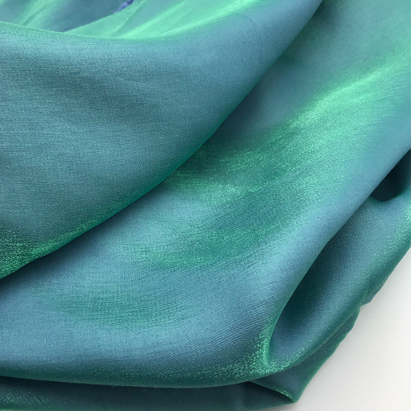 Golden cotton two-color flash glass fabric fashion women's top shirt fabric