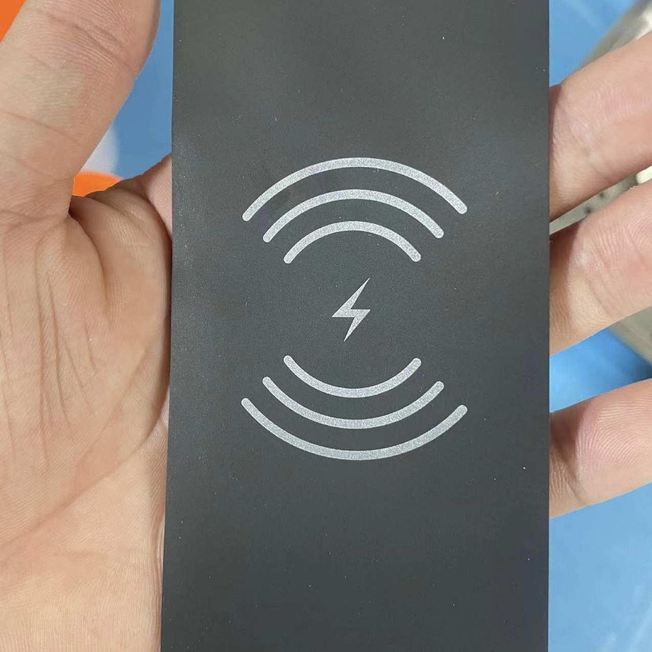Silicone surface silk screen logo wireless charging non-slip silicone surface printing magnetic car anti-slip silicone gasket