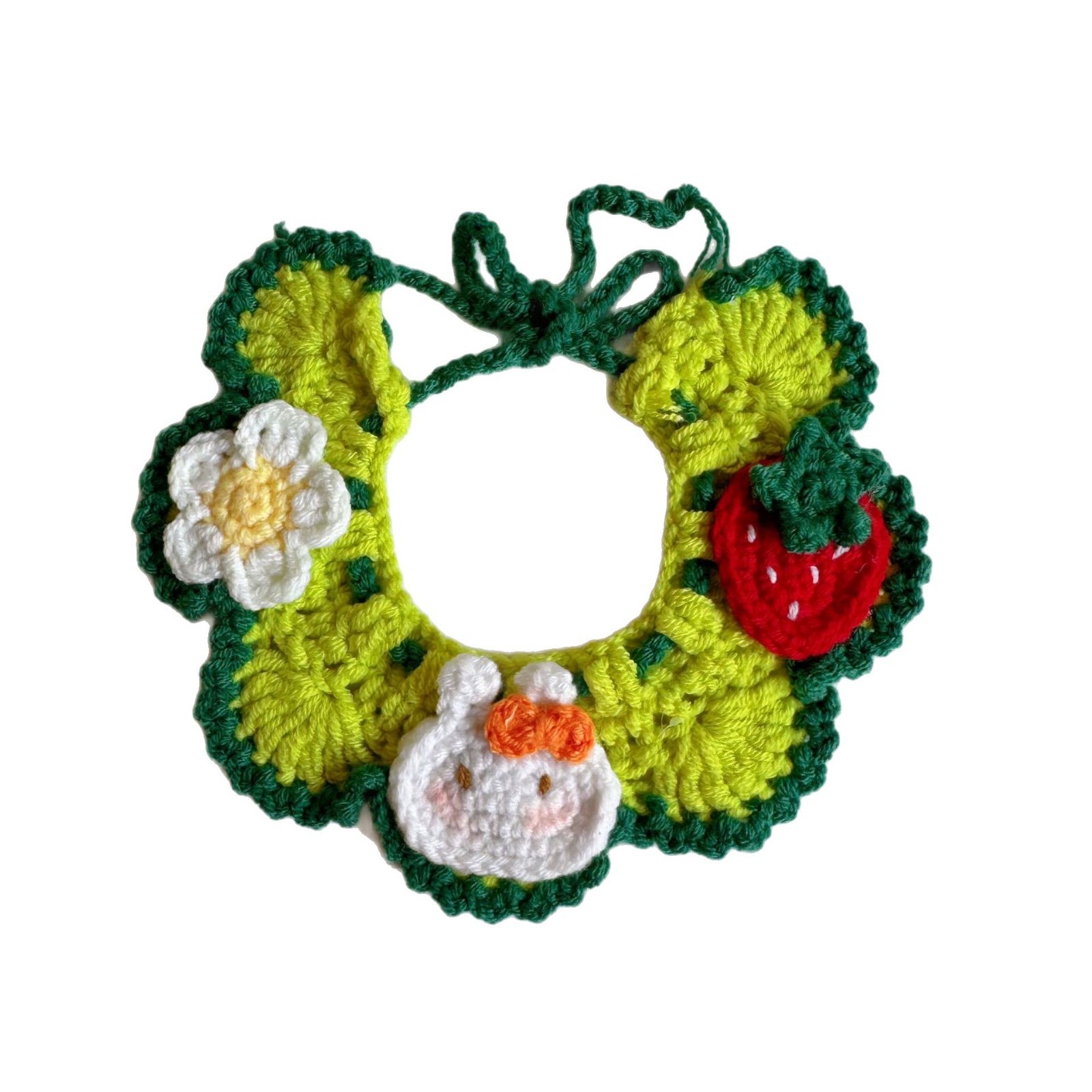 Springfield Huahua Pet Wool Knitted Collar Cat Saliva Scarf Bee Scarf Dog Bib Cute Dress