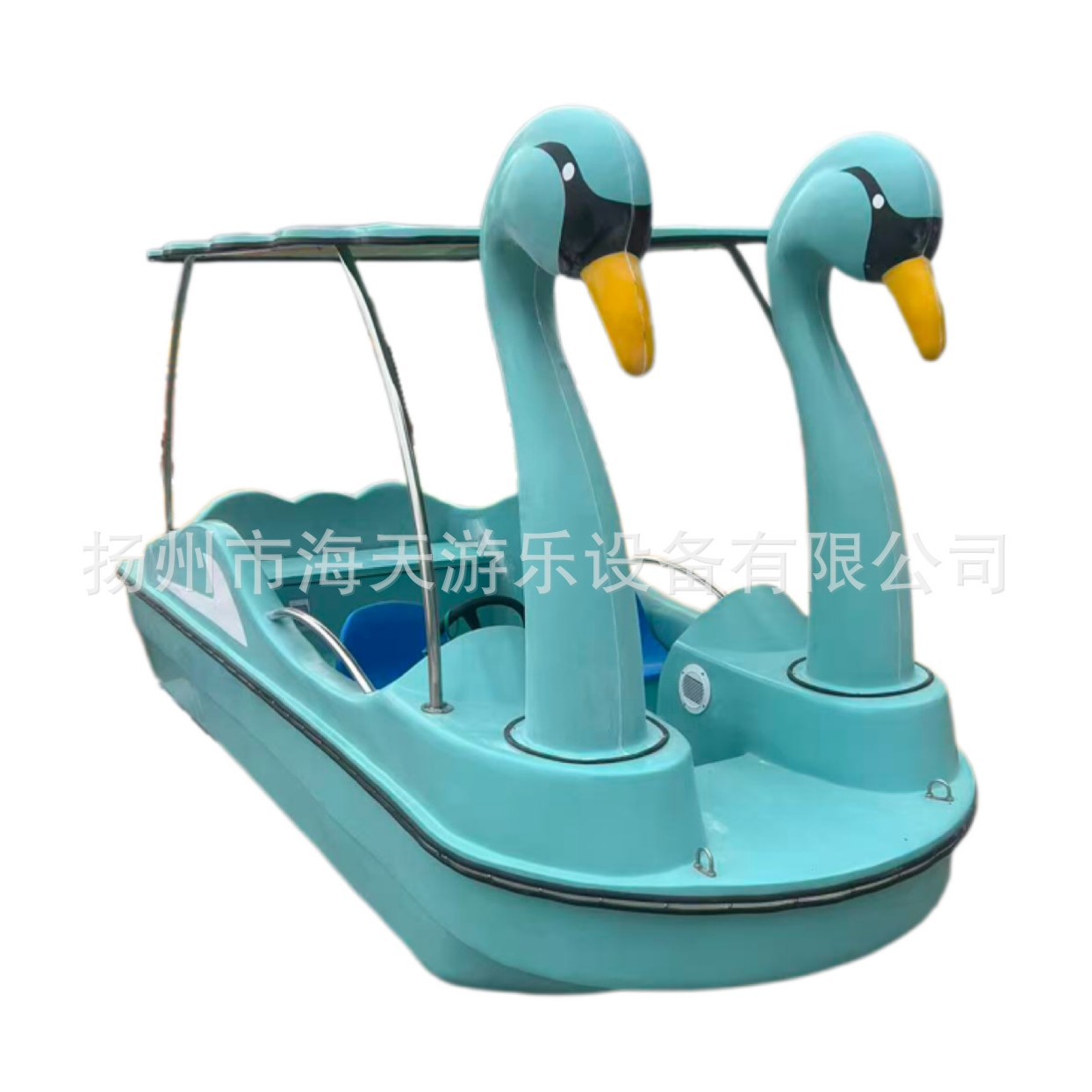 Factory Direct Sales Thickeneded Fiberglass Swan Electric Boat 5-Person Park Scenic Spot Sightseeing Self-Draining Battery Cruise Ship