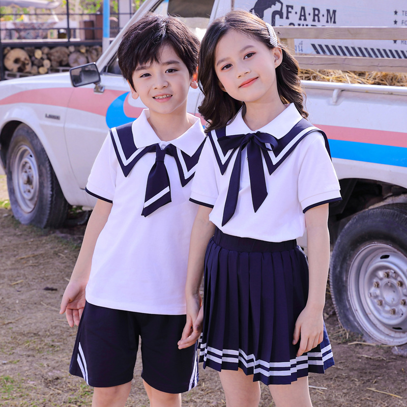 Kindergarten Summer Clothes British College Style Primary School Uniform Summer Graduation Photo Children's Class Clothes