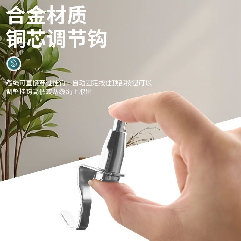 Hangers Track Gallery Exhibition Hangers Channel Thickened Hangers Mirror Line Adjustable Hanging Track Slide Hook