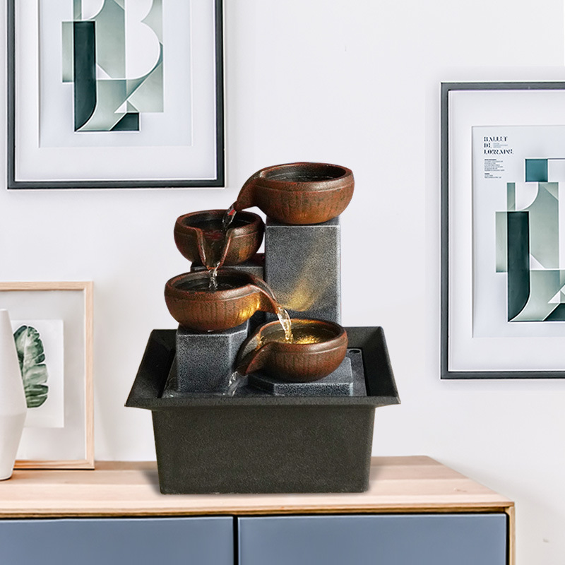 Легкая роскошь, фонтан с движущейся водой, офис, интерьер, вход, современное простое украшение, подарок на открытие, настольное украшение