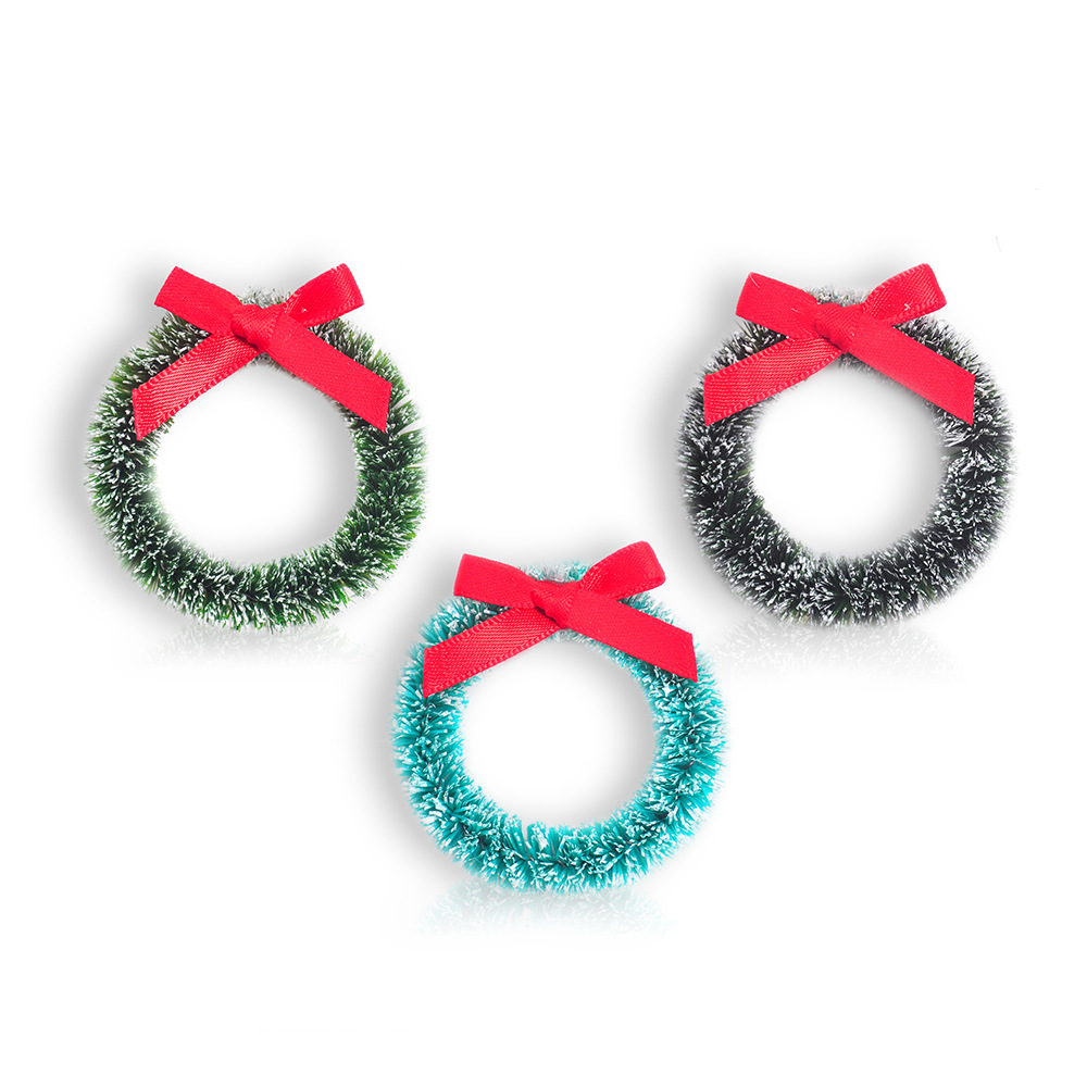 Cross-border simple door decoration Diy Christmas garland simulation rattan qiongma bow mini wreath Easter decoration