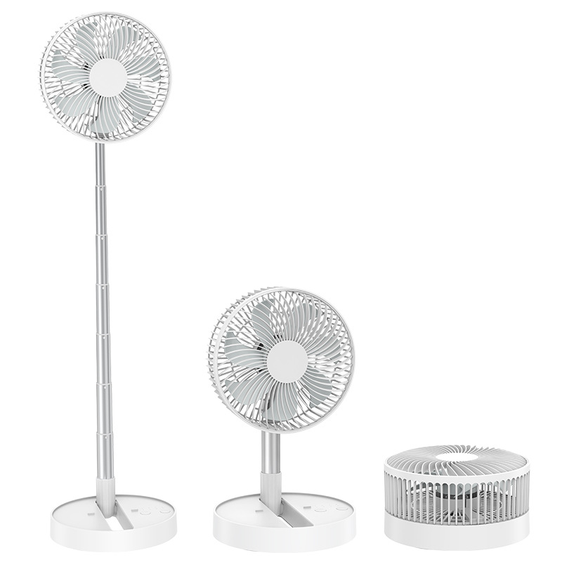Source Factory Cassis Daff Floor Fan 8inch Foldable Small Fan Telescopic Shaking Head Portable USB Electric Fan
