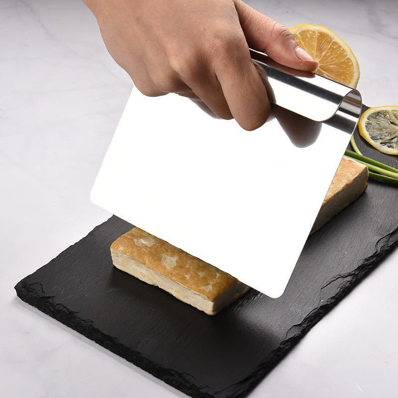 Spot 304 Stainless Steel Food Shovel Flat Metal Cutting Divider Dough Cutting Scraper Tool Transfer Shovel