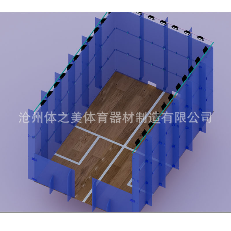 Sway Squash Court Outdoor Frame Windproof Rugged Squash Court Full Glass Squash Court Wide View Level