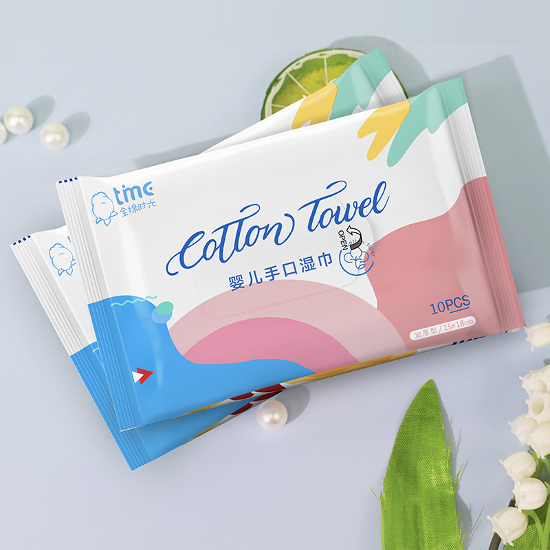 10 штук влажных салфеток для рук, маленькая упаковка, оптовая продажа