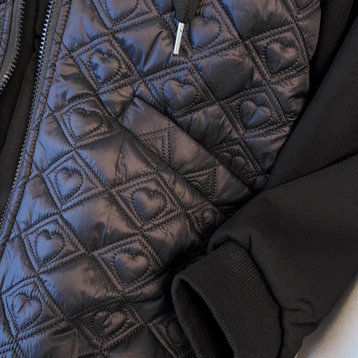 Plus size chubby girl chest circumference 150 plus size loose winter new cotton-padded clothes stitching casual coat 9105