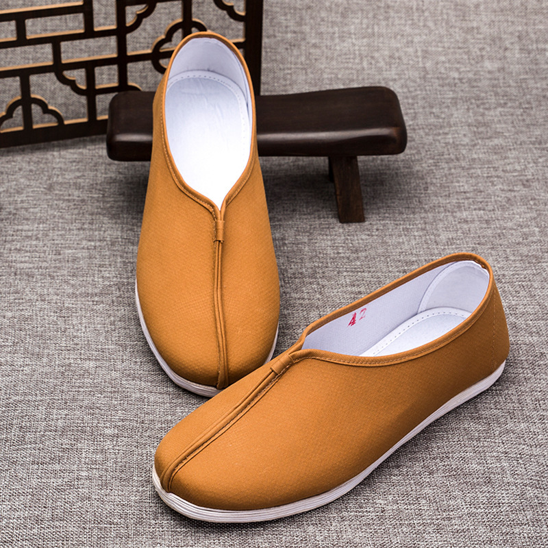 Layman's Zen Meditation Monk's Shoes Chinese Ancient Style Handmade Thousand-Layer Sole Old Beijing Comfortable and Breathable Summer Cloth Shoes