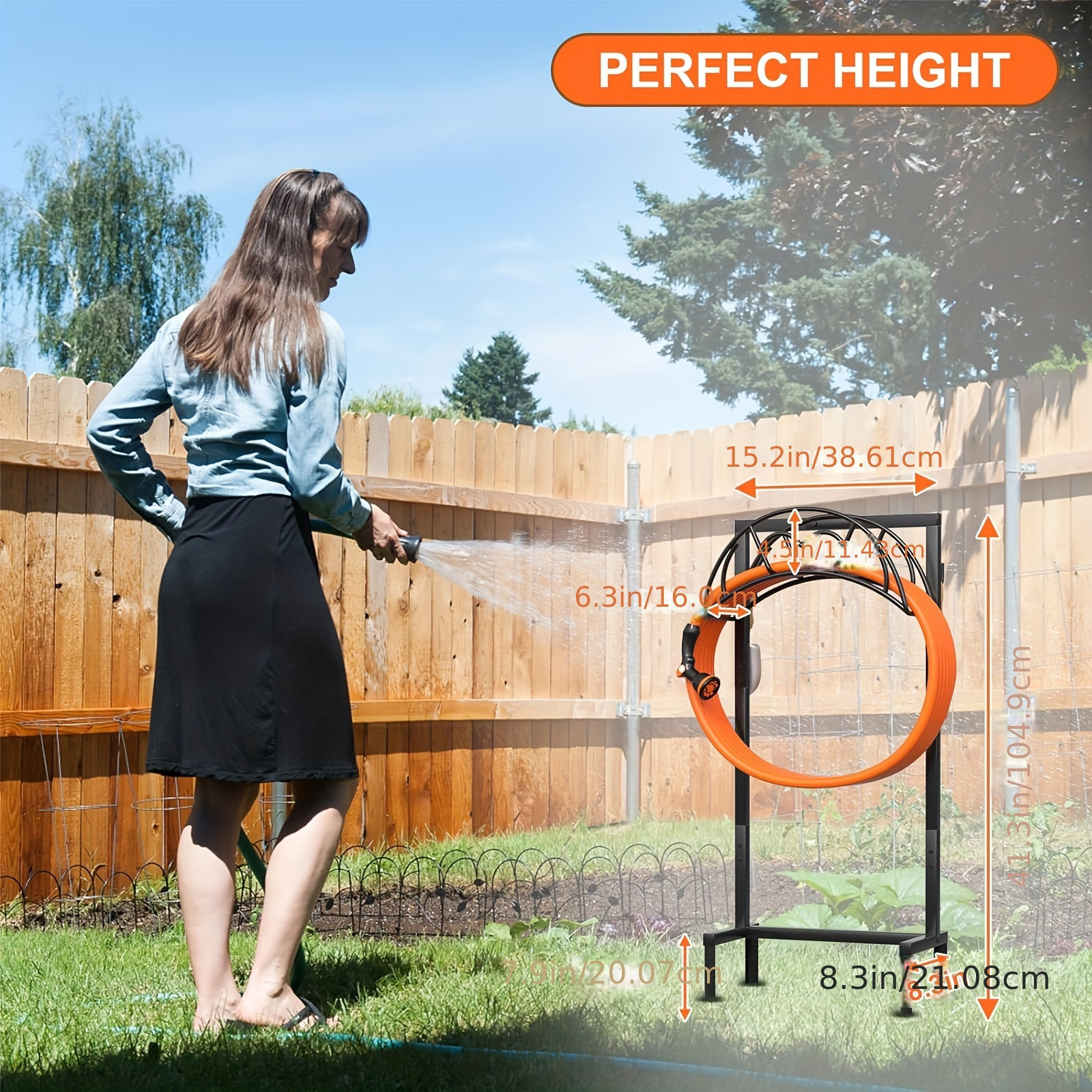 2025 New Cross-Border Dropshipping 1 Piece Garden Hose Rack Freestanding Heavy-Duty Hose Cross-Border Dropshipping