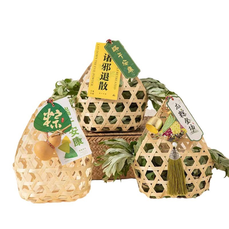 Bamboo Woven Products, Souvenir Woven Basket, Cut Out Dragon Boat Festival and Mid-Autumn Festival Gift Wrapping Basket, Wedding Candy Box, Hand Basket, Exquisite Basket