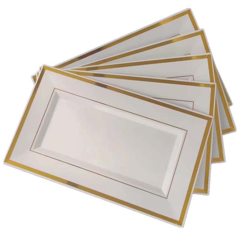 Disposable thickened plastic plate kitchen plate dish hotel fruit pastry dessert plate outdoor party barbecue