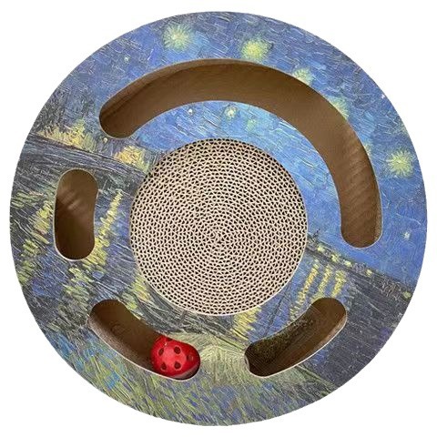 Multifunctional Cat Scratching Board, Cat Corrugated Cardboard, Wear-Resistant Cat Claw, Ball Picking, Cat Scratching Board, Claw Grinder, Ball Picking Creative Supplies