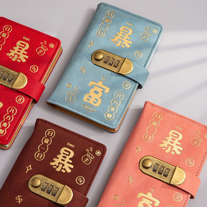 2025 Password Lock Cash Saving Book Can Be Placed in Cash Storage Bag Large Capacity Money Clip Popular Financial Management Storage Book