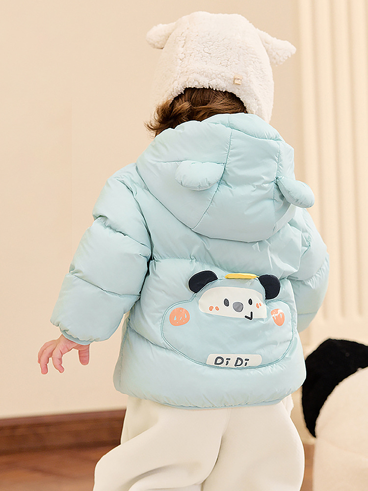 Children's down Jacket for Girls, Winter Lightweight Baby Boy Coat, 2025 New Style, Cute White Duck down Trendy