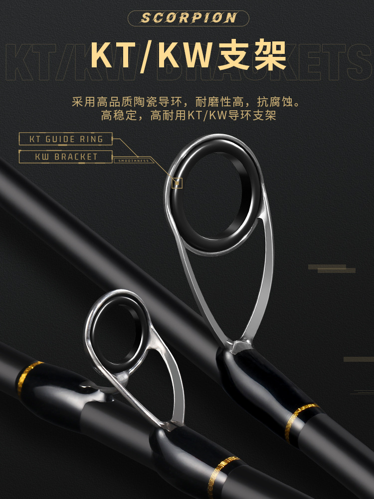 Haoden M-Adjustable Lure Rod Wholesale Mh Hardness Thunder Strong Rod Black Rod Ul Micro-Object Horse Mouth Fishing Rod Long-Range Fishing Rod